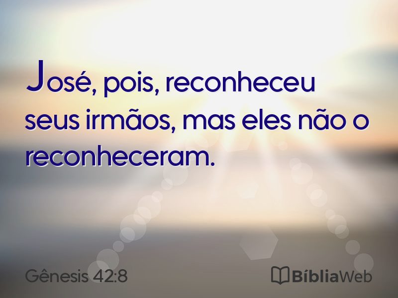 Gênesis 42:8 em imagem para compartilhar