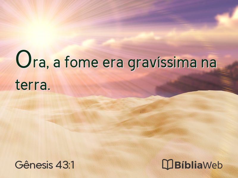Gênesis 43:1 em imagem para compartilhar