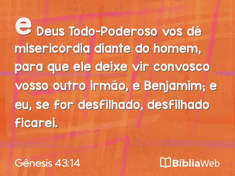 Gênesis 43:14 em imagem para compartilhar