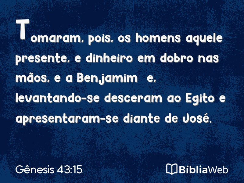 Gênesis 43:15 em imagem para compartilhar