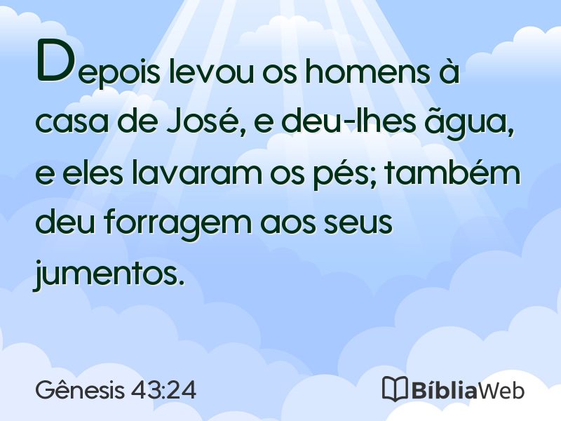 Gênesis 43:24 em imagem para compartilhar