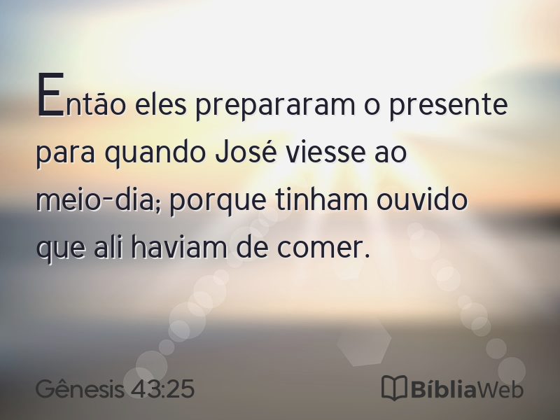 Gênesis 43:25 em imagem para compartilhar
