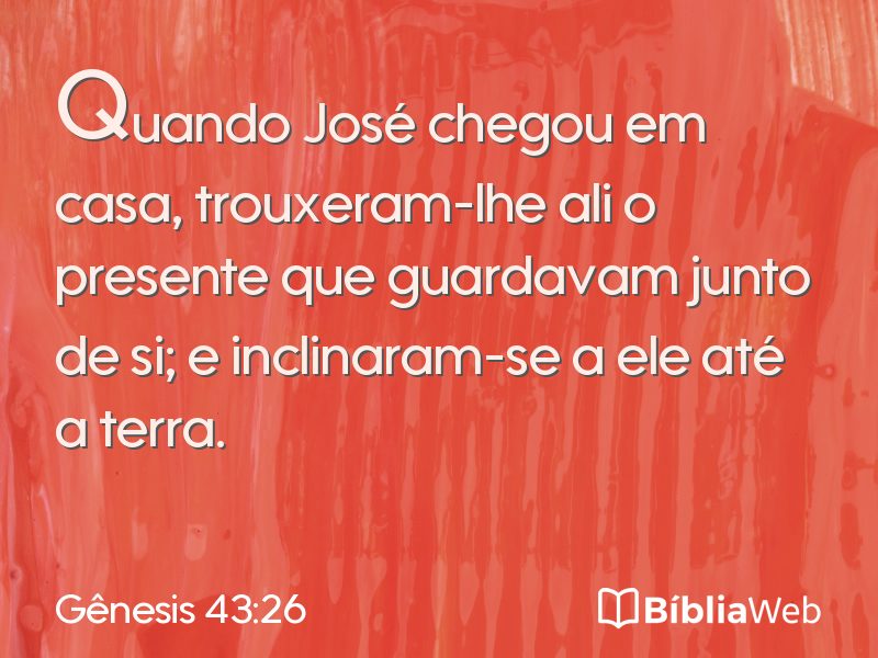 Gênesis 43:26 em imagem para compartilhar
