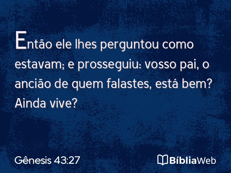 Gênesis 43:27 em imagem para compartilhar