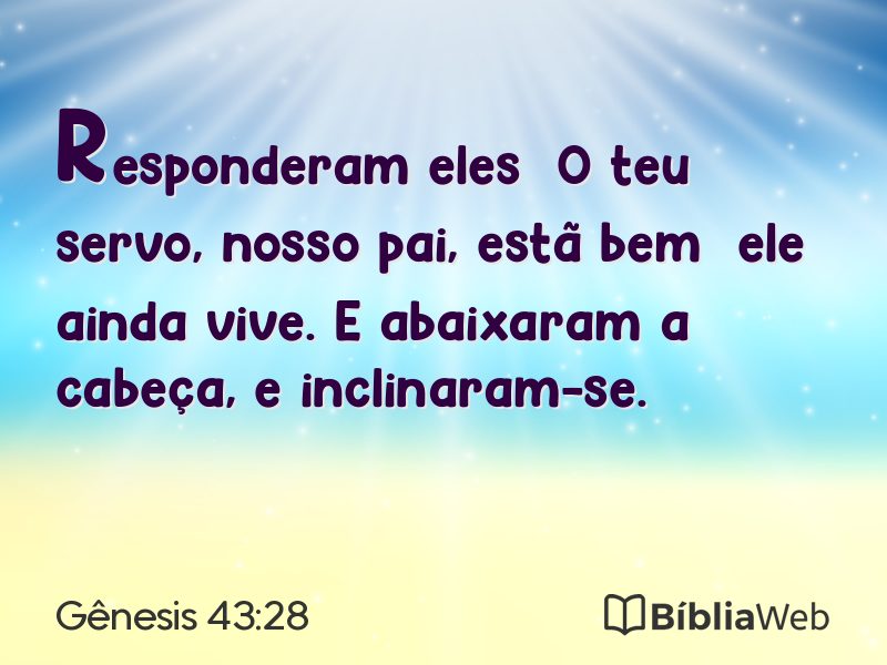 Gênesis 43:28 em imagem para compartilhar