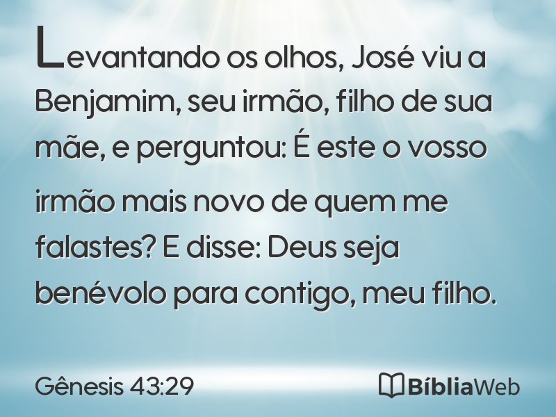 Gênesis 43:29 em imagem para compartilhar
