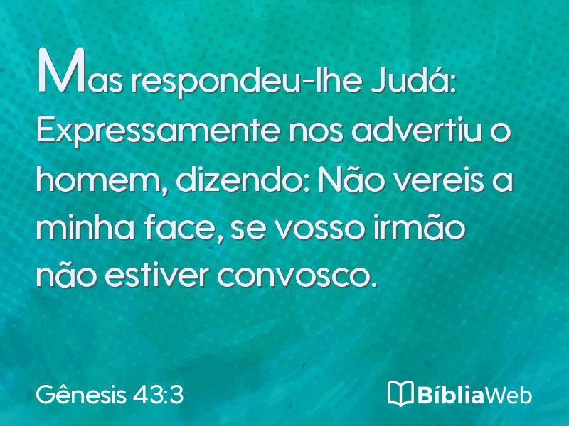 Gênesis 43:3 em imagem para compartilhar