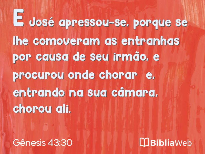 Gênesis 43:30 em imagem para compartilhar