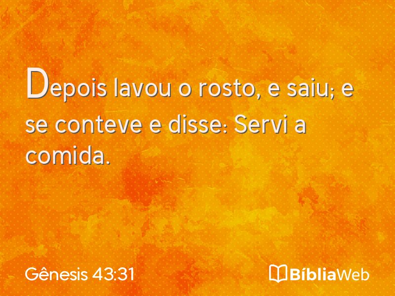Gênesis 43:31 em imagem para compartilhar