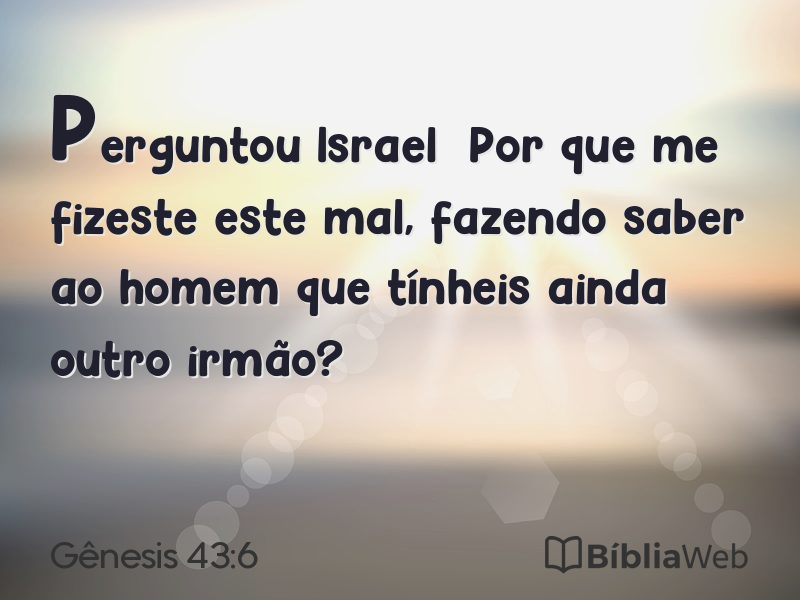 Gênesis 43:6 em imagem para compartilhar