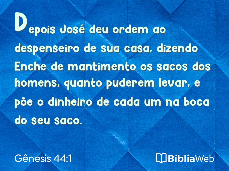 Gênesis 44:1 em imagem para compartilhar