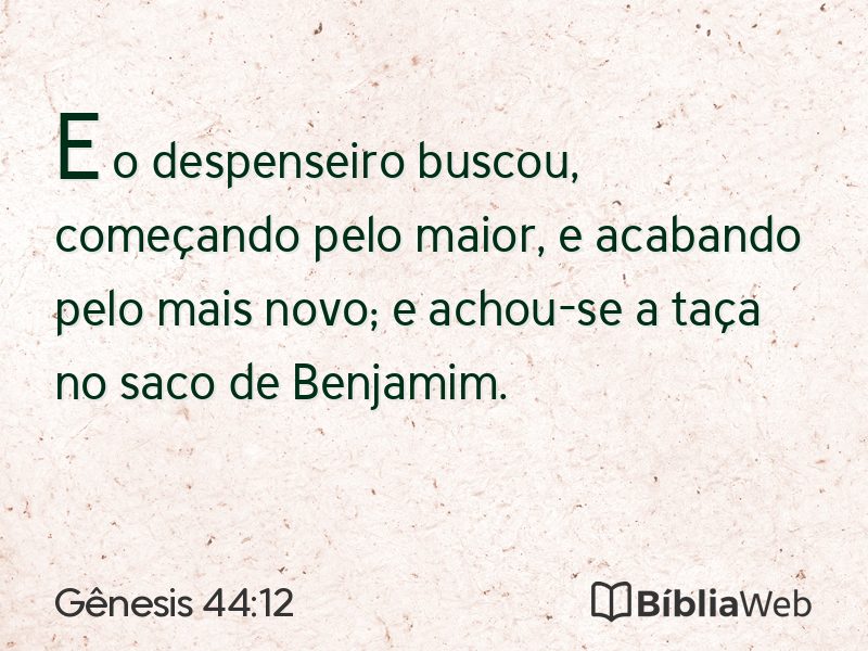 Gênesis 44:12 em imagem para compartilhar