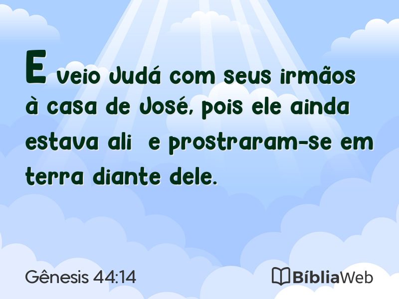 Gênesis 44:14 em imagem para compartilhar