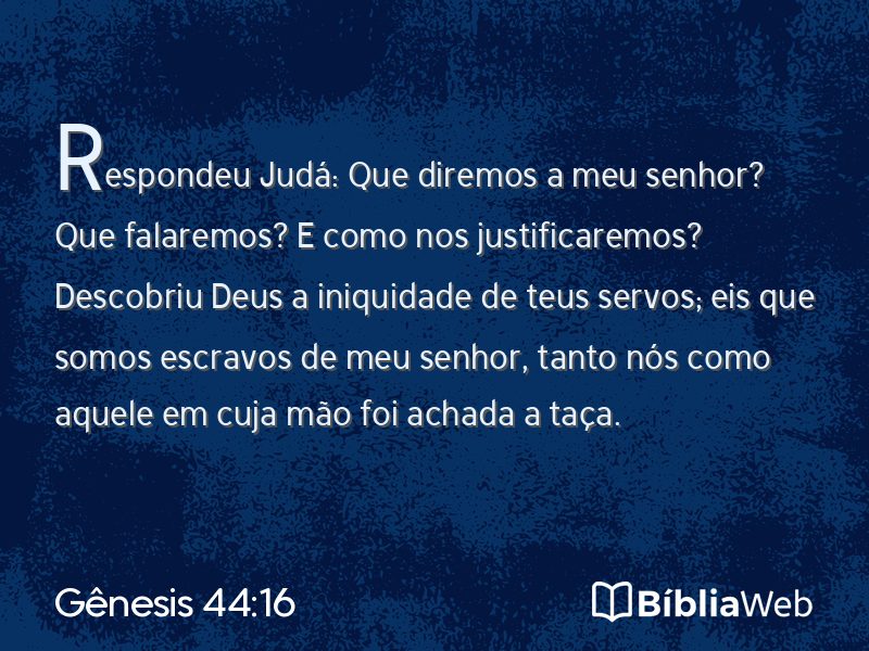Gênesis 44:16 em imagem para compartilhar