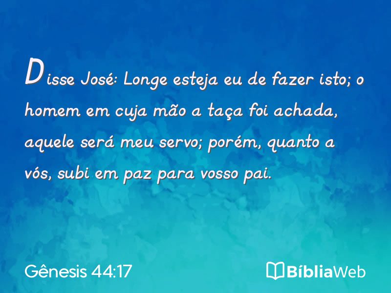 Gênesis 44:17 em imagem para compartilhar