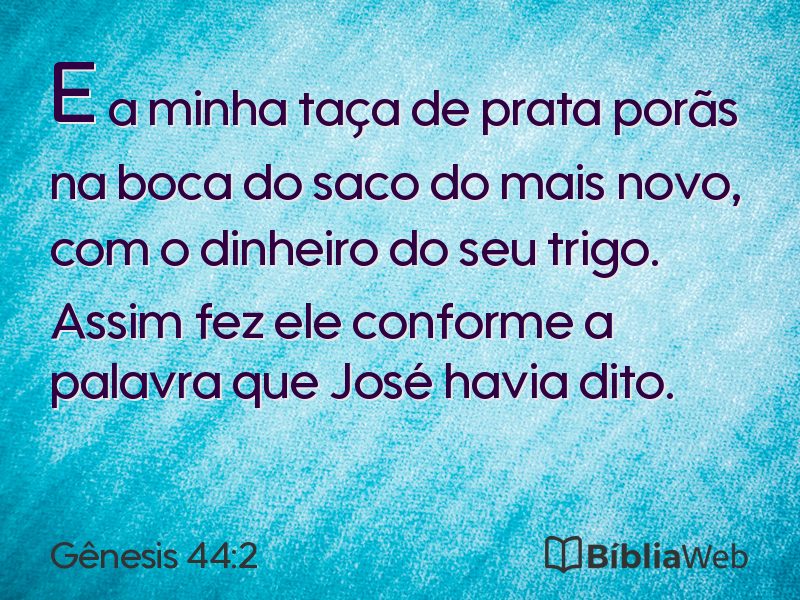 Gênesis 44:2 em imagem para compartilhar