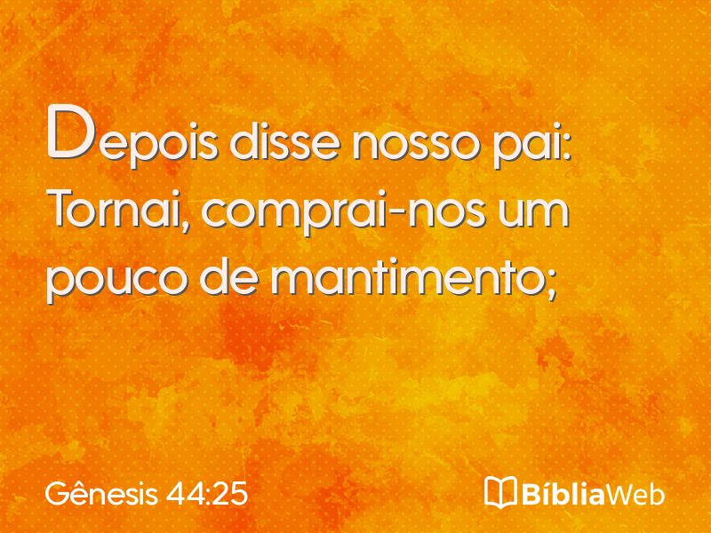 Gênesis 44:25 em imagem para compartilhar