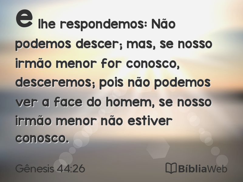 Gênesis 44:26 em imagem para compartilhar