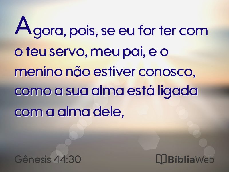 Gênesis 44:30 em imagem para compartilhar