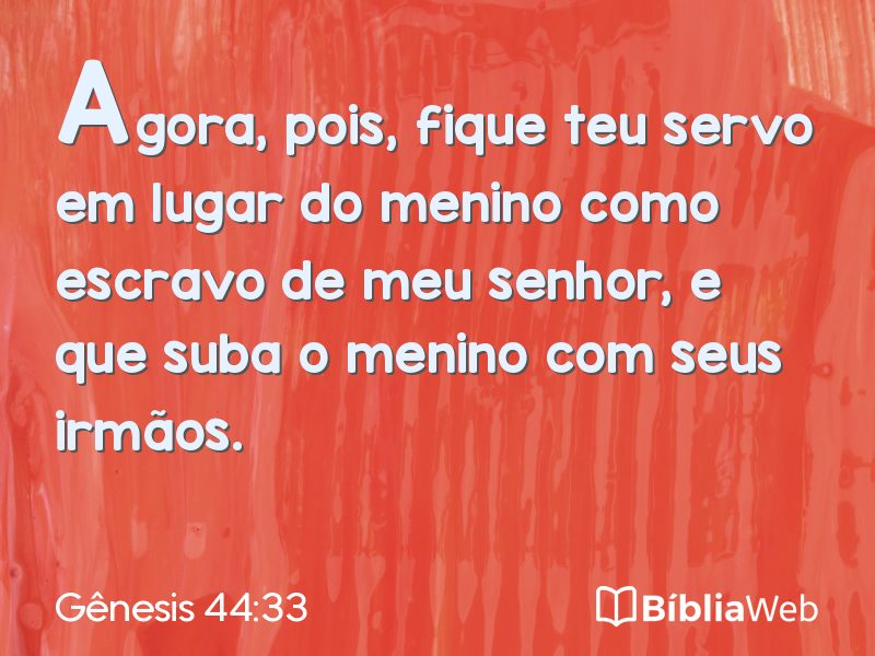 Gênesis 44:33 em imagem para compartilhar