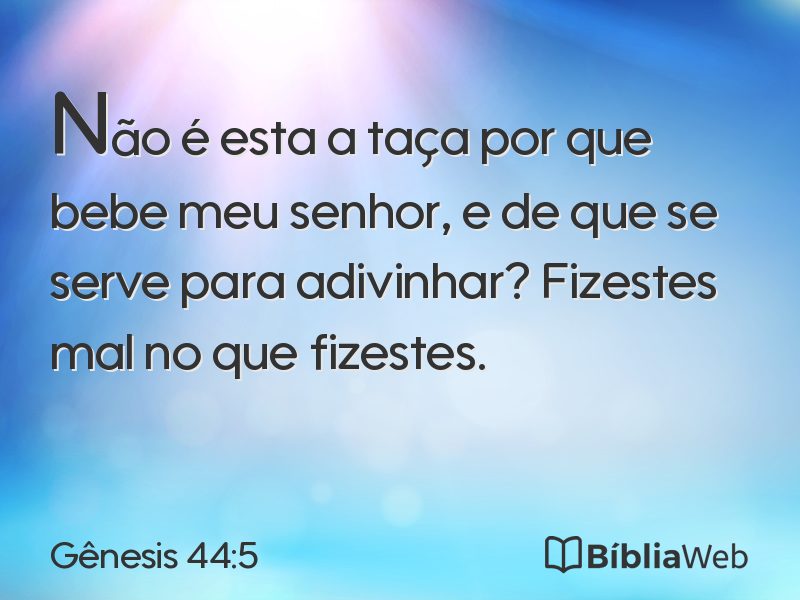 Gênesis 44:5 em imagem para compartilhar