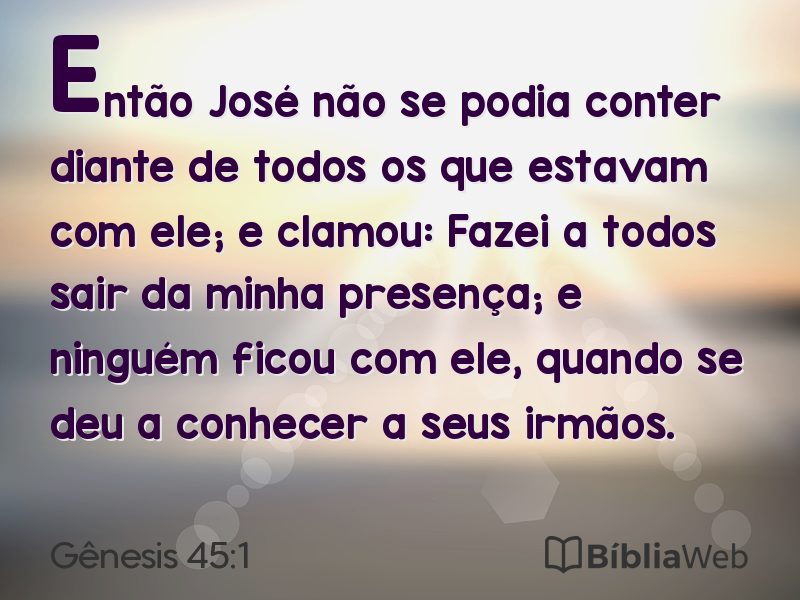 Gênesis 45:1 em imagem para compartilhar