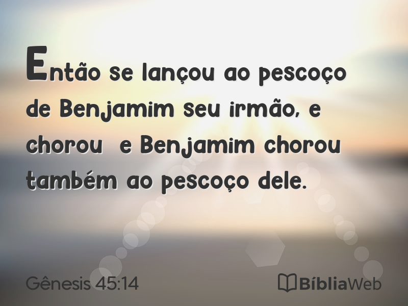 Gênesis 45:14 em imagem para compartilhar