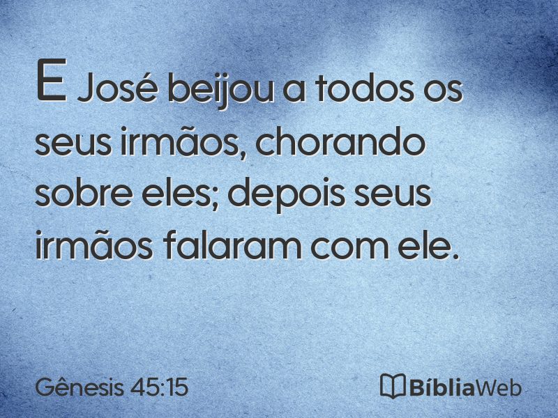 Gênesis 45:15 em imagem para compartilhar