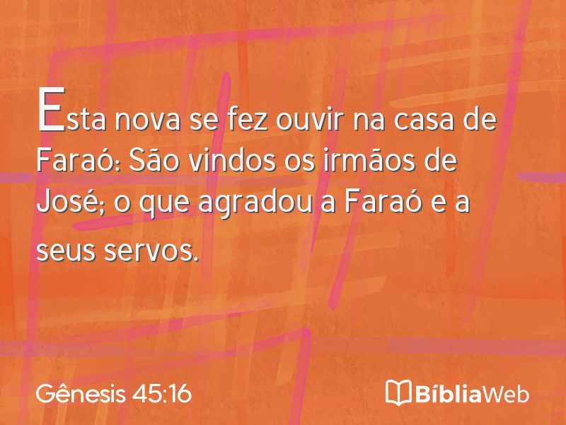 Gênesis 45:16 em imagem para compartilhar