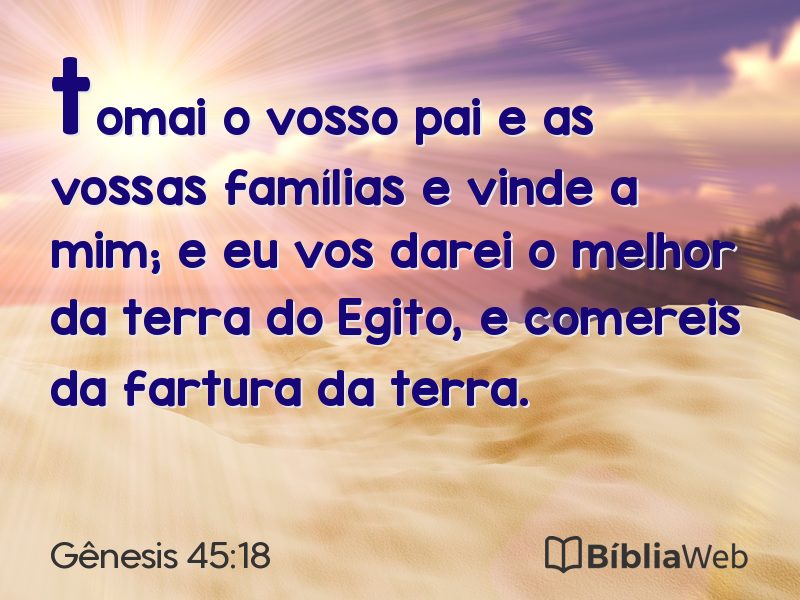 Gênesis 45:18 em imagem para compartilhar