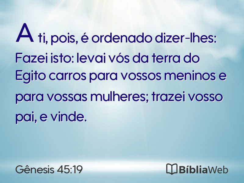 Gênesis 45:19 em imagem para compartilhar