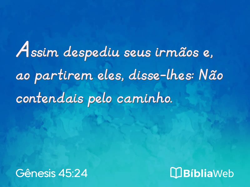 Gênesis 45:24 em imagem para compartilhar