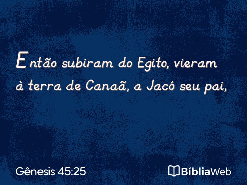 Gênesis 45:25 em imagem para compartilhar