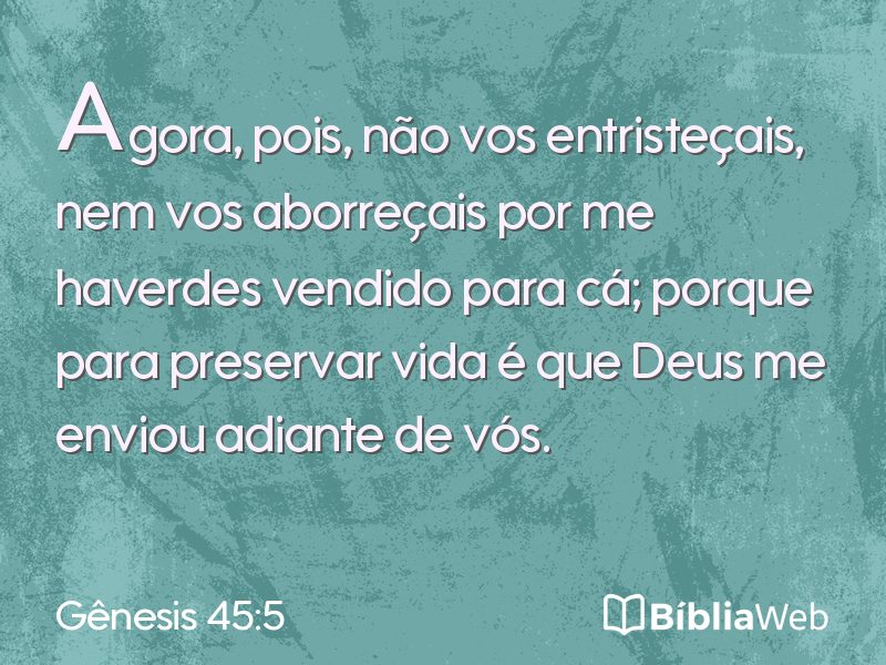 Gênesis 45:5 em imagem para compartilhar