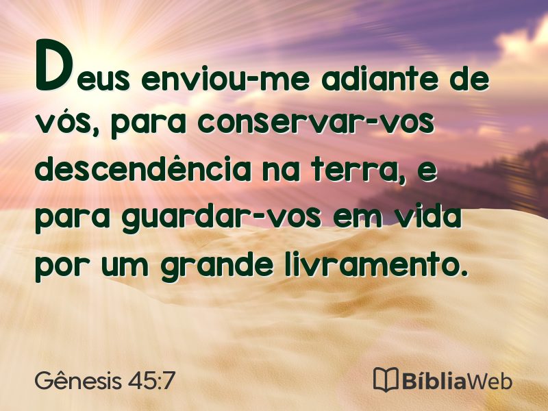 Gênesis 45:7 em imagem para compartilhar
