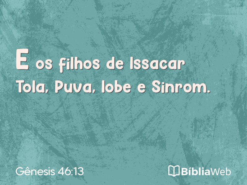 Gênesis 46:13 em imagem para compartilhar