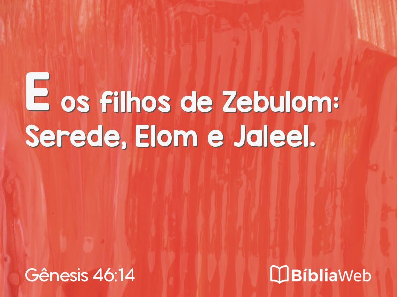 Gênesis 46:14 em imagem para compartilhar