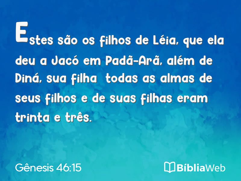 Gênesis 46:15 em imagem para compartilhar