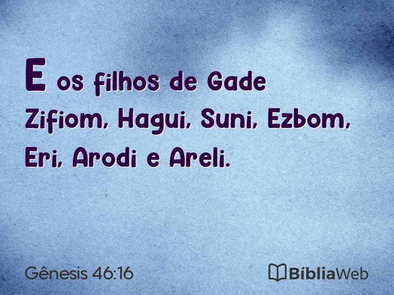 Gênesis 46:16 em imagem para compartilhar