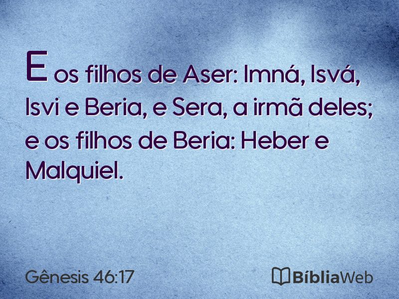 Gênesis 46:17 em imagem para compartilhar