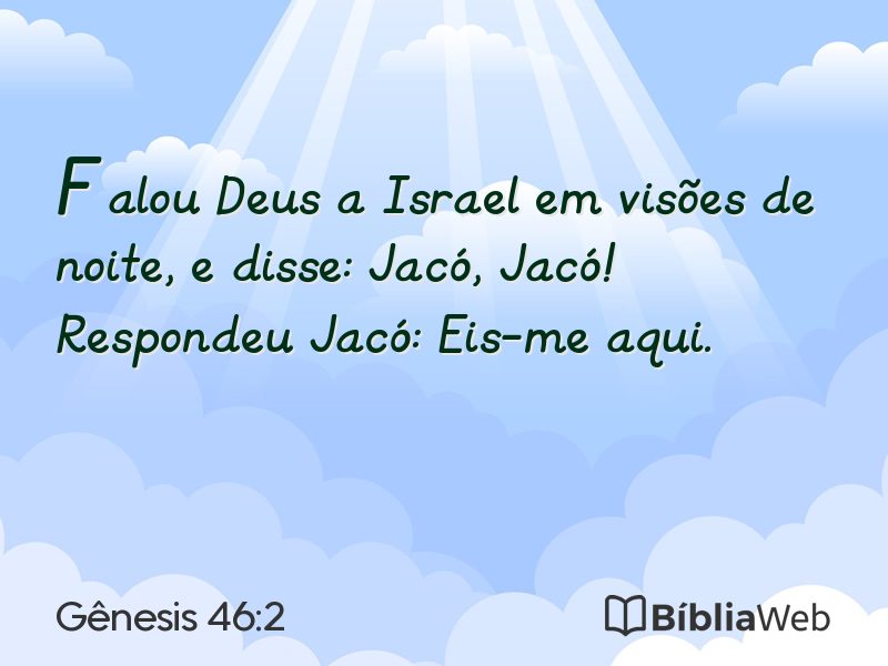 Gênesis 46:2 em imagem para compartilhar