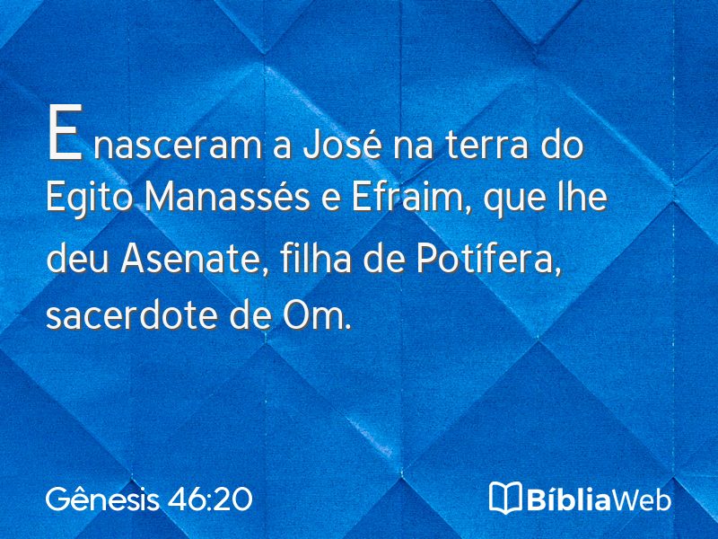 Gênesis 46:20 em imagem para compartilhar