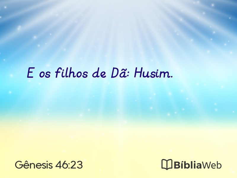 Gênesis 46:23 em imagem para compartilhar