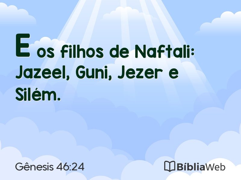Gênesis 46:24 em imagem para compartilhar
