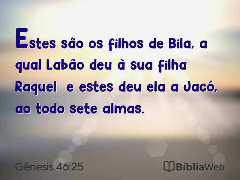 Gênesis 46:25 em imagem para compartilhar
