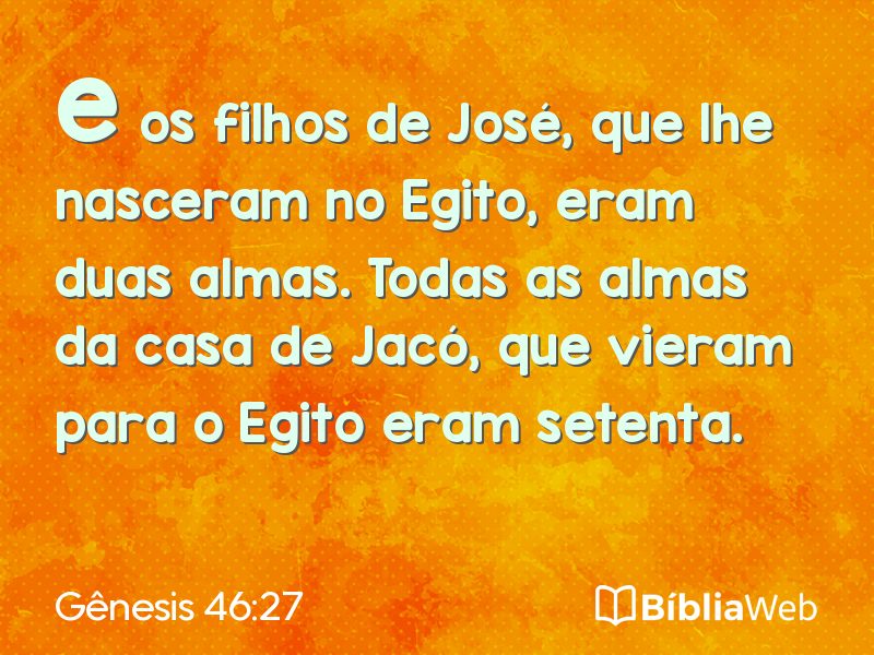 Gênesis 46:27 em imagem para compartilhar