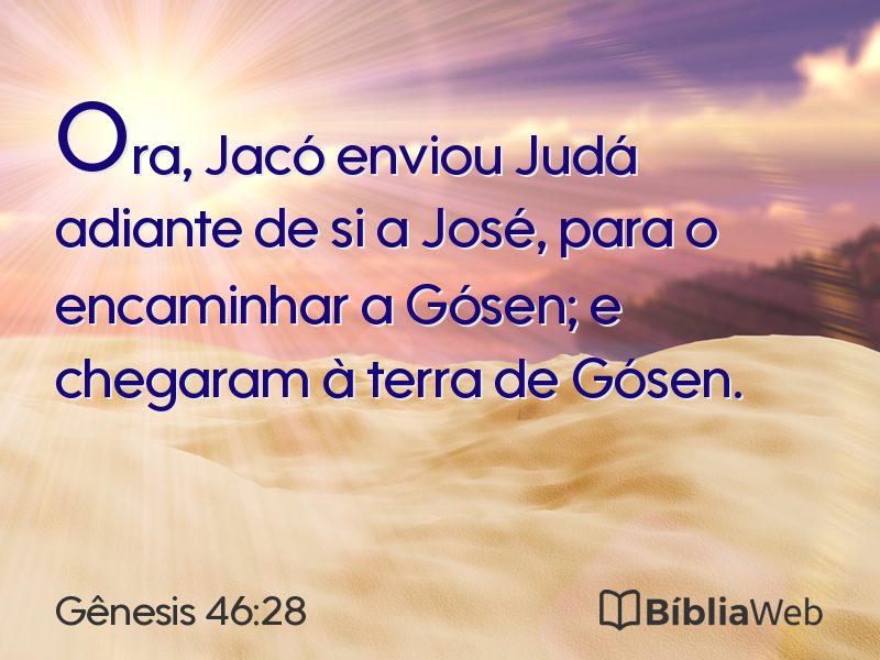 Gênesis 46:28 em imagem para compartilhar