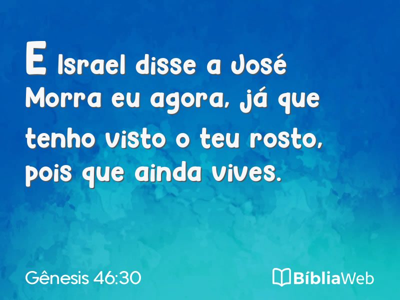 Gênesis 46:30 em imagem para compartilhar