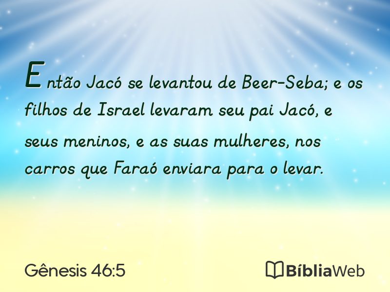 Gênesis 46:5 em imagem para compartilhar