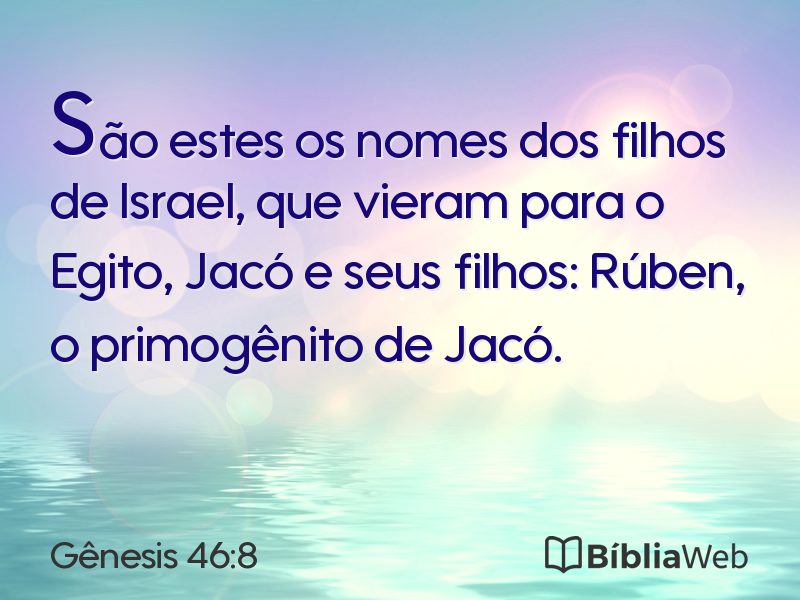 Gênesis 46:8 em imagem para compartilhar